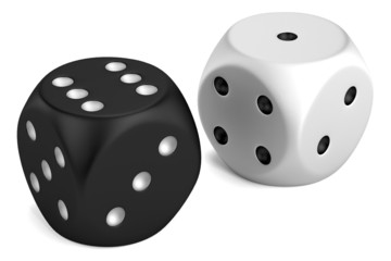 realistic 3d render of dice