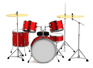 Fototapeta na wymiar realistic 3d render of drumset