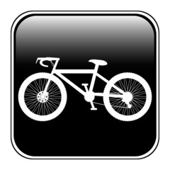 Fototapeta premium Bicycle icon on square internet button