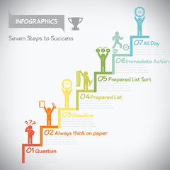 Step to success infographics, vector eps10 - 64140945