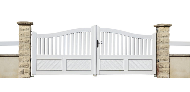 portail et clôture en PVC blanc
