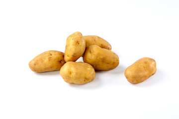 New potato isolated on white background close up