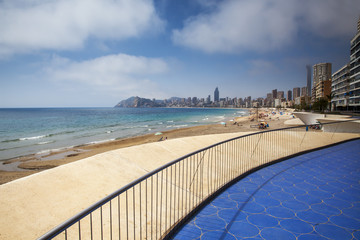 Playa de Poniente, Benidorm, Alicante, Spain.