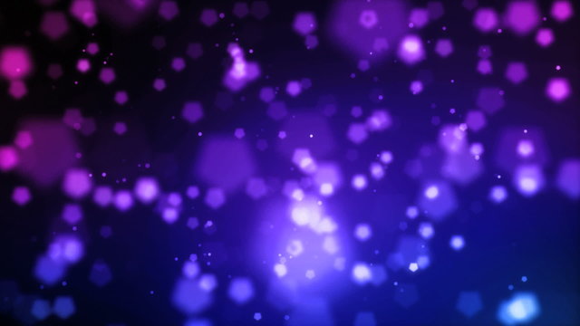 Abstract animation of glittering particles and lights