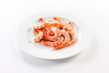 shrimp fresh seafood on white background