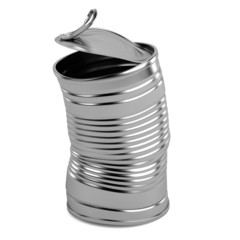 realistic 3d render of old can