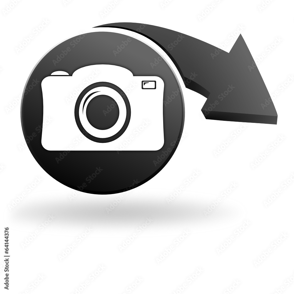 Sticker photo sur symbole noir