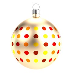 realistic 3d render of xmas ball