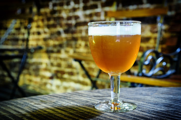 Glass of fresh beer