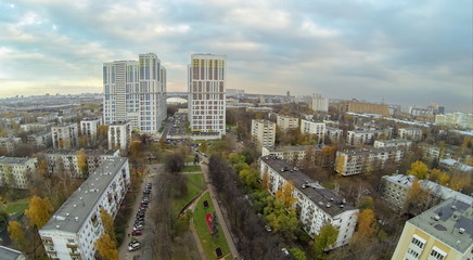 View from unmanned quadrocopter to Housing Complex