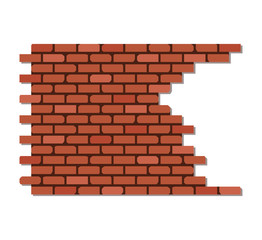 Naklejka premium broken brick wall