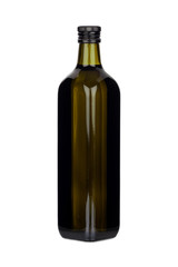 Flasche Olivenöl mit Schraubverschluß, isoliert