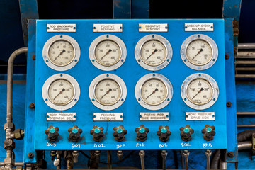 Pressure gauge in factory