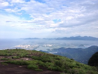 Fototapeta na wymiar District Barra da Tijuca from mountain, Rio de Janeiro