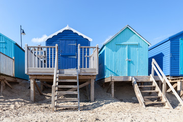 Obraz na płótnie Canvas Blue Beach Huts
