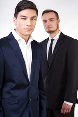 Business partners before making a deal