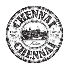 Chennai grunge rubber stamp