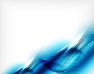 Blue aqua wave designed business poster