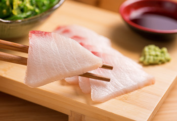 White Fish Sashimi - obrazy, fototapety, plakaty