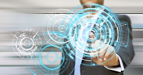 Businessman tech concept