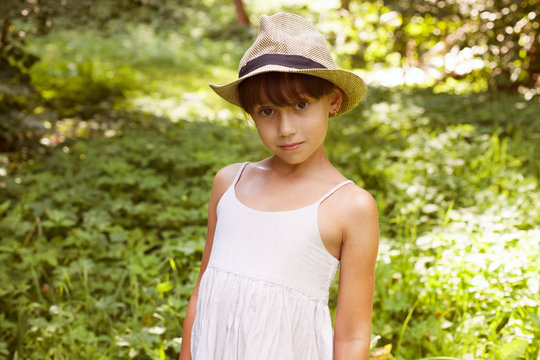Cute little girl in a hat