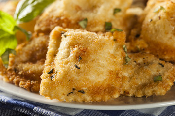 Homemade Fried Ravioli with Marinara Sauce