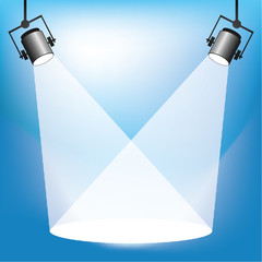 Spotlights with copy space for own text or graphics - obrazy, fototapety, plakaty