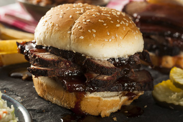 Smoked Barbecue Brisket Sandwich