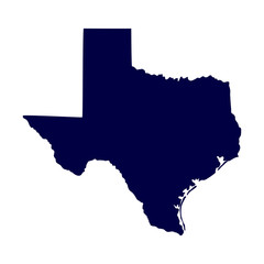 map of the U.S. state of Texas - obrazy, fototapety, plakaty