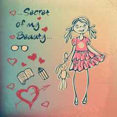 fashion cute girl illustration