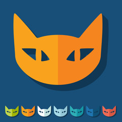 Flat design: cat