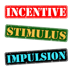 Incentive, stimulus, impulsion stamps