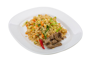 Fried rice with beef