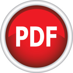 Круглый векторный знак с надписью PDF