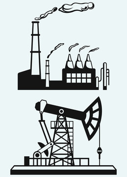 Concept of oil industry and factory