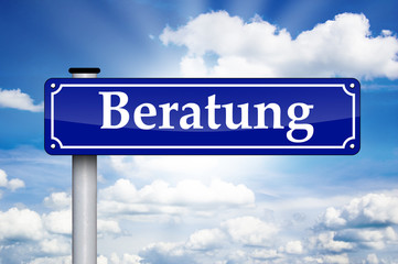 Schild Antik mit Beratung