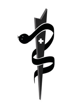 schwarzer &auml;skulapstab