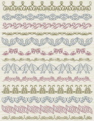 Set of Lace Paper with flower, vector