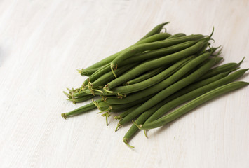 Fototapeta premium French beans at the greengrocer