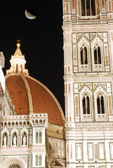 Fototapeta na wymiar In Florence, in one night with the moon - Florence - Tuscany - I