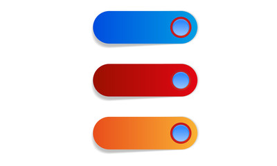 Obraz premium color vector buttons with options