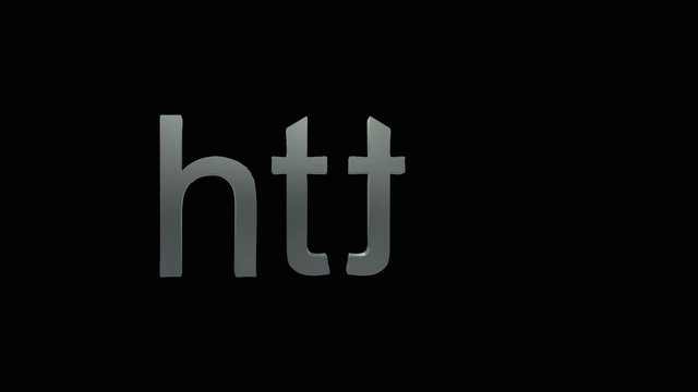 Internet sign flying with rotation. alpha channel