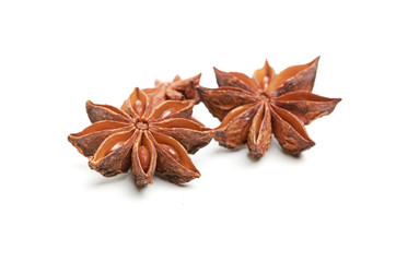 Star anise isolated on white background