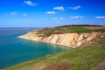 Fototapeta na wymiar Alum Bay The Needles Isle Of Wight
