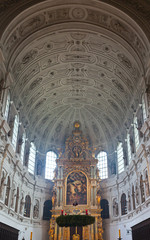 Interior of the St. Michael Church in Munich