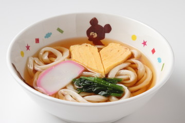 お子様うどん　ハート