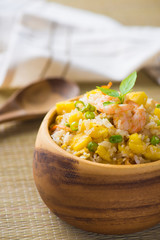 Chinese Cuisine  Fried Rice with Vegetables and seafood