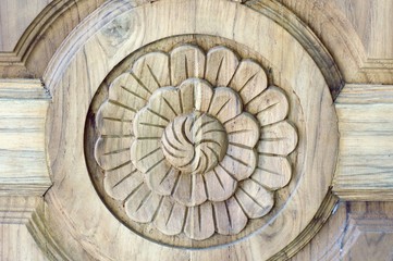 Carved wooden door 1
