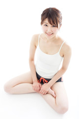 スポーツウェアの女性