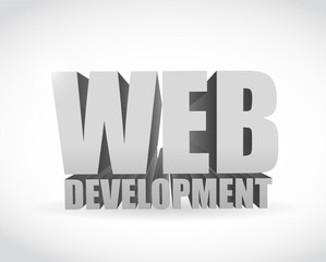 web development text sign illustration design